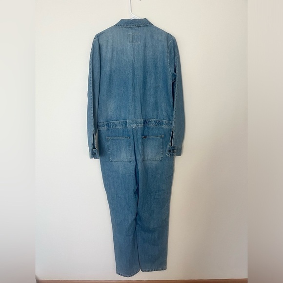 Free People X Lee Jumpsuit Union Alls Denim Heart Patch Bohemian Retro - Picture 3 of 11